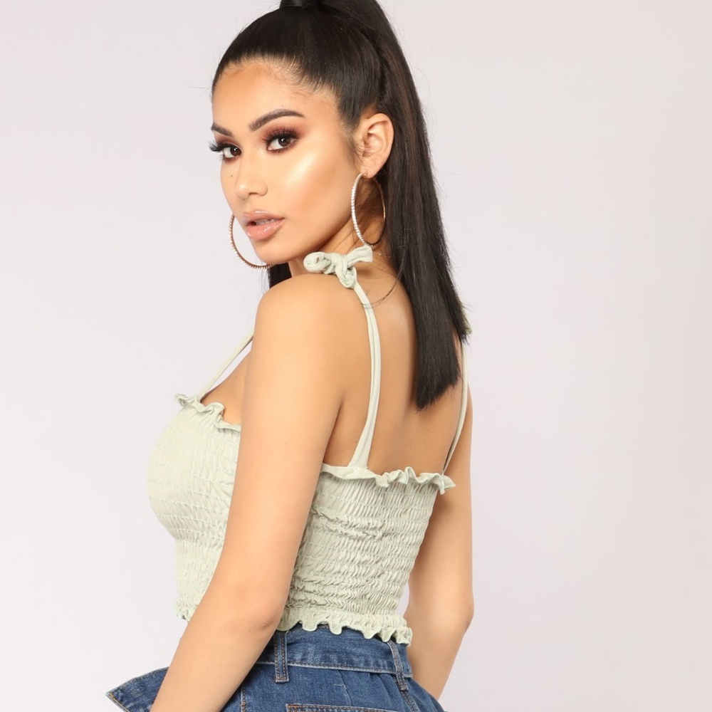 NEW Sage Crop Top - Picture 2 of 2